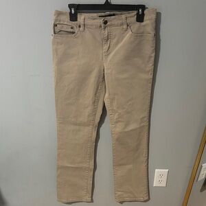 Lauren Ralph Lauren Artistic Tan Modern Straight Leg Khakis Unique